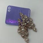 Claire’s Earrings Rose Gold Rhinestones Diamond Shape Dangle Stud Back Photo 5