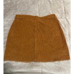 Denim Co. Corduroy Mini Skirt Size 8 Raw Hem Brown Fall NWOT Photo 1