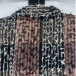 Y2K Silver Stream Textured Womens Shacket XL Boho Grunge Patch Hippie Festival Blue Photo 5