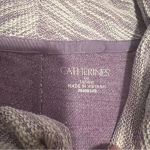 Catherines Croft & Barrow Cowl Neck Pullover Knit Top with Pocket Lavender White Size XL Photo 3