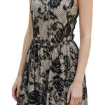 Akira  Black Lace With Tan‎ Liming  and Tan Halter Mini Sundress EUC Size M Photo 0