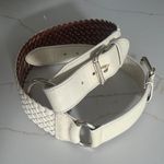 Lauren Ralph Lauren Leather Belt Women’s Cream Braided Western Large Photo 2