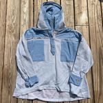 Free People  | oversized corie sweatshirt | size medium baby blue sweatshirt Photo 3