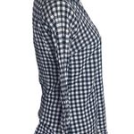 J Crew factory dickered gingham classic button down shirt black and white sz XS Photo 3