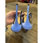 ALEVI MILANO Satin Ankle Strap Sandals Size US 10 EU 40 Made in Italy Blue Photo 9