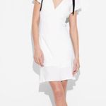 Wild Fable White A-Line Dress with Black Ties NWT Large Photo 0