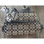  Vintage Y2k Hampton Signature Canvas Shoulder Bag B/W Coach Scarf Photo 1