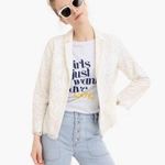 J.Crew white lace eyelet cutout blazer Photo 0