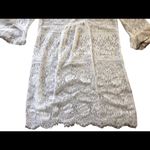 White Crochet Swimsuit Swim Beach Cover Dress Up Bell 3/4 Sleeve XL Lightweight Photo 2
