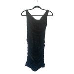 EXPRESS NWOT  Black Lace Shimmer Ruched Party Dress Photo 2