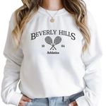 Beverly Hills Athletics Women’s Crewneck Sweatshirt Size Large White Photo 1