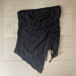 Silence + Noise Asymmetrical Ruched Skirt Black Size L Urban Outfitters Texture Photo 0