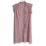 Vintage 2 piece rose print lace knit maxi dress womens *6 pink SoftGirl Coquette Photo 5