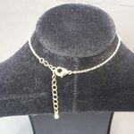 Gold Tone Religion Cross Spiritual Necklace 10" Dangle Charm Photo 4