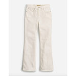 Madewell Petite Kick Out Crop Jeans Pure White Stretch Mid Rise Flare US 33P NWT Photo 4
