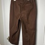 Anne Klein  Chocolate Brown Straight Leg Stretch Work Dress Ankle Pants Size 14 Photo 3