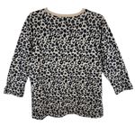 Blooming Jelly Tan Black Leopard Print Lightweight 3/4 Sleeve T-Shirt Size L Photo 2