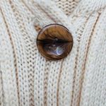 Vintage Casual Corner Cardigan Sweater Medium Cream 100% Wool Chunky Button Belt Photo 6
