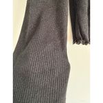 Robert Rodriguez Robert Rodriguez Dalia Black Ribbed Sparkle Mock Neck Lettuce Trim Size S Photo 2