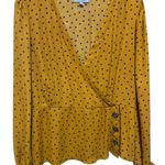 Crave fame Yellow Polka Dot Wrap Blouse Photo 0