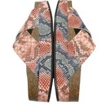 Free People Sidelines Flatform Sandals Candy Snake Blue Pink Women’s Size 9 US Photo 11