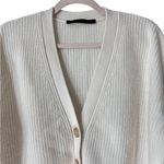 Jenni Kayne  Ivory 100% Cashmere Cardigan‎ Small Button Front Long Sleeves Photo 3