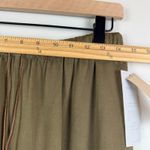 I.V.Y Pants Women L Oregano Drawstring Bohemian Straight Leg Trousers Lagen NWT Green Size L Photo 5