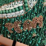 From India To You | Green Beaded “Go Team” Shoulder Bag Gold Photo 3