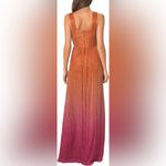 Dress the Population ‎ Meredith Metallic Ombré Cutout Plissé Gown Photo 3