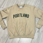Denim & Flower  Portland Crewneck Graphic Sweatshirt In Sand Size Large   Has s Photo 0