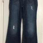 DKNY  flare 90s Y2K spring‎ street jean women’s size 2 pockets distressed Photo 0