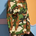 SheIn NEW! Sz L Awesome Camo Print Hoodie Knit Top Photo 2