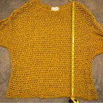 Dreamers  Sweater Yellow  Gold Laced Sleeve Boho Oversized Crocheted Womens Small Photo 7