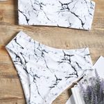 Marbled swim Suit White Size M Photo 0