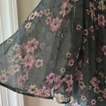 American Eagle  Dark Sage Floral Oversized Kimono Photo 2