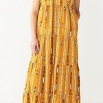 Sonoma Large  Mustard Patterned Maxi Dress Photo 0