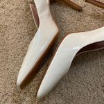 Calvin Klein  Reeda White Patent Slingback heels Photo 4