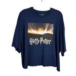 Jerry Leigh Harry Potter Boxy Tee T-Shirt‎ Womens Plus Size 3X Navy Blue Crop NWT Photo 0