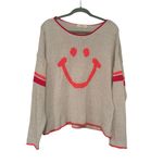 Natural Life Carson Oversized Knit Sweater Pullover Smiley Graphic, Sz L/XL Photo 10
