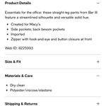 Bar III NWT Women's Straight-Leg Dress Pants Photo 2