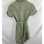 C&C California Green Pigment Dyed Lyocell Shirt Dress Belted Pockets XS Photo 3