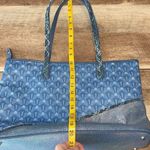 289 By Sara Giunti‎ Womens Denim Like Tote Shoulder Bag Blue Photo 11