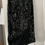 Oleg Cassini Dress Vintage  Black Sequin Cocktail Off the Shoulder Photo 1