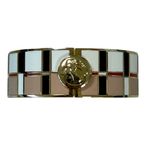 Spartina 449  Daufuskie Island hinged bangle bracelet Gold Black White Red Photo 8