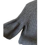 Elizabeth and James Gray Open Bolero Sweater Ribbed Knit Cardigan Wool XS EUC Photo 2