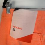 Sundry  Neon Orange Rainbow Stripe  Festival Ankle Zip Corduroy Jogger Size 30 Photo 9