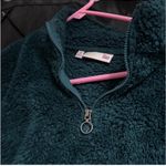 Fuzzy turquoise quarter zip Photo 2