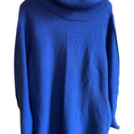 Royal Blue Ribbed Cowl Neck Tunic Sweater Women's Plus Size 2X Photo 0