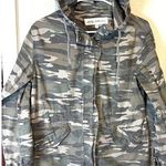 Sebby  Hooded Jacket Lightweight Camo Cinch Waist Size S full zip Photo 0