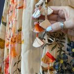 Anthropologie Siddhartha Bansal Ruffled Tie-Neck Beaded Floral Dress Size XXS Photo 8